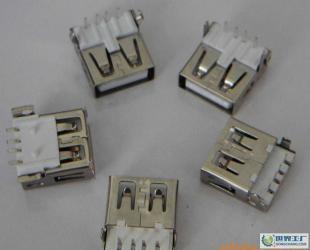 USBA母90度、90度沉板式、180度貼板式無卷邊系列_電子元器件